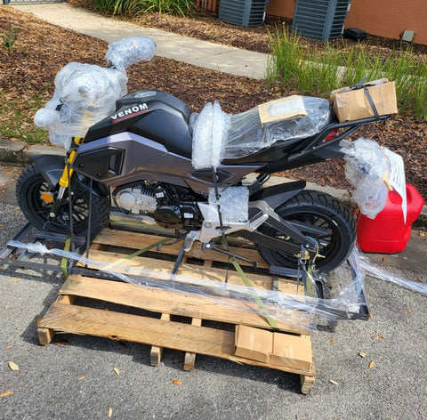 Fully assembled BD125-10 Venom X20 grom clone. Honda clone bike