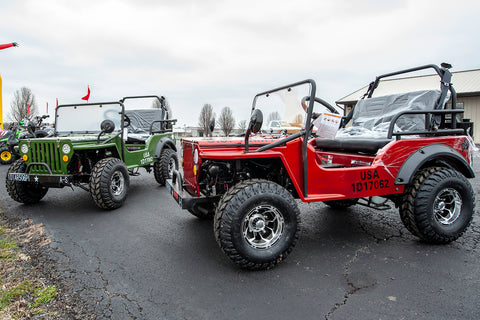 Willy's 125cc Mini Jeep from Venom Motorsports in RED and GREEN