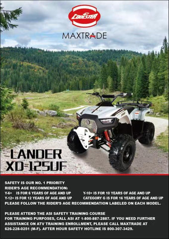 Coolster Lander 125cc ATV + Reverse XD-125UF new atv market sale