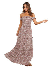 Women's Floral Bust-Wrapped Dress