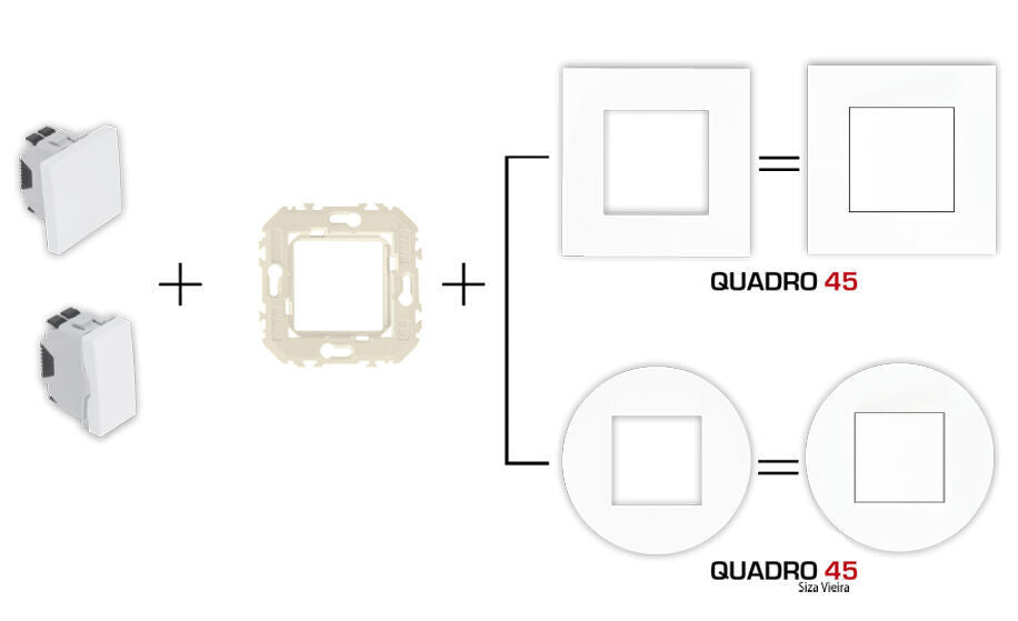 Espelho Efapel Siza Vieira Quadro 45 branco