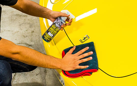 Wiping a Yellow Ferrari