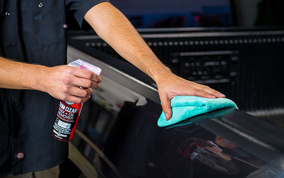 Cleaning Car Trim with Trim Clean