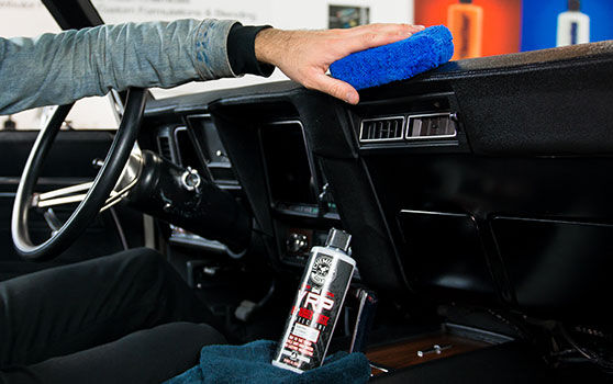 Applying Dressing to Inside of a Classic Car