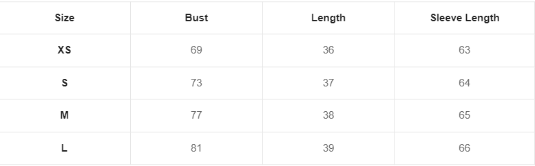 cali cover up size chart