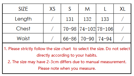 carla dress size chart