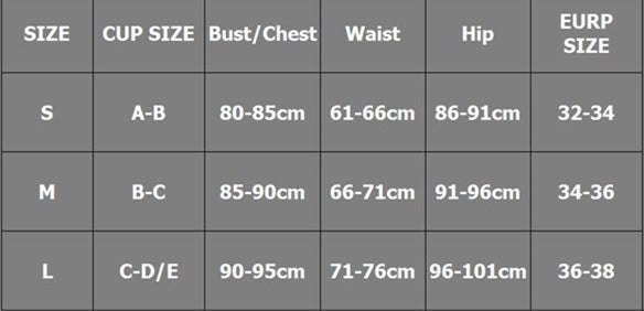 jenny one piece size chart