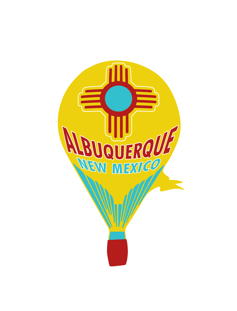 Albuquerque NM Balloon - Vinyl Sticker – Guerrilla Graphix