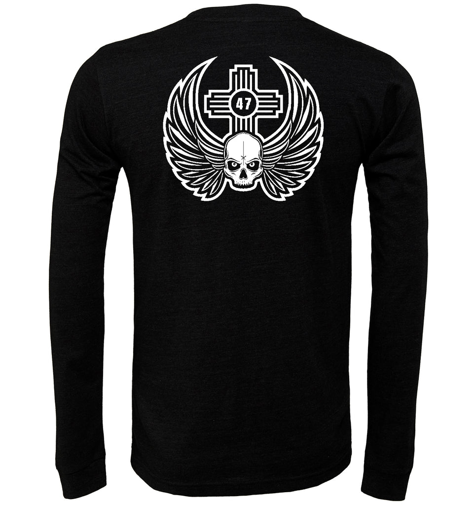 Winged Skull Long Sleeve T-Shirt – Guerrilla Graphix