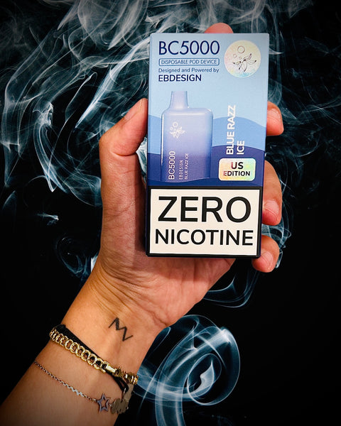 elf bar blue razz ice nicotine free vape