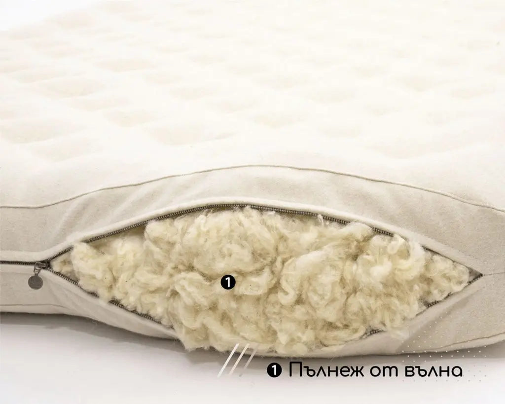 Двулицев матрак от вълна в 2 части от Home of Wool с текстил от памук 18 см 140/200