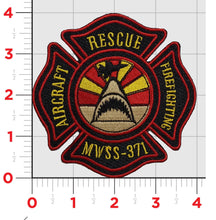 Official MWSS-371 Sand Sharks Aircraft Rescue Firefighting Patch