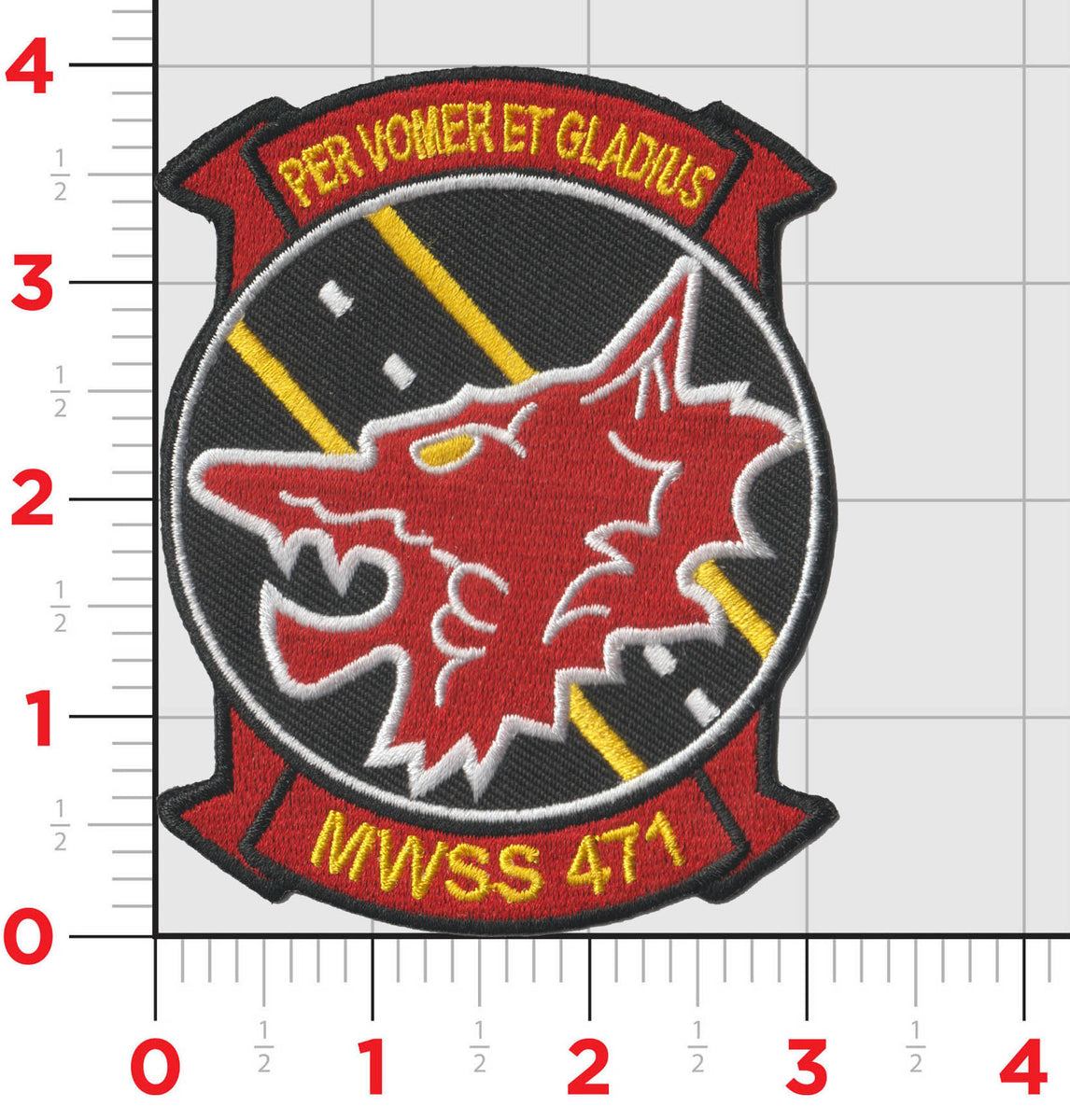Officially Licensed USMC MWSS-471 Red Wolves Patches – Military, Law ...