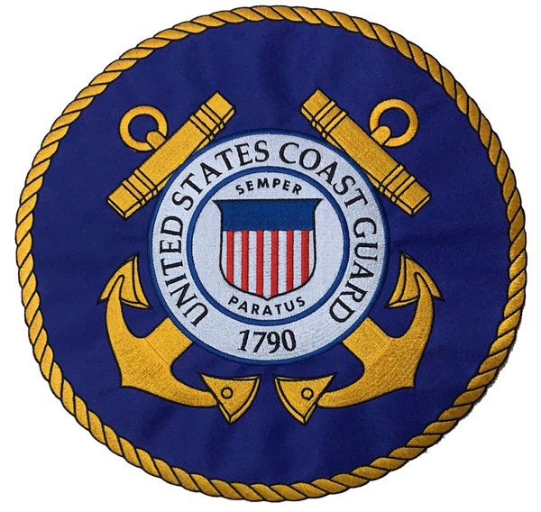 Us Coast Guard Blue Patch 4 And 12 Custom