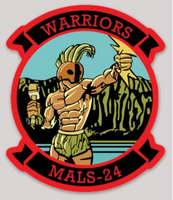 Officially Licensed USMC MALS-24 Warriors Sticker – Military, Law ...