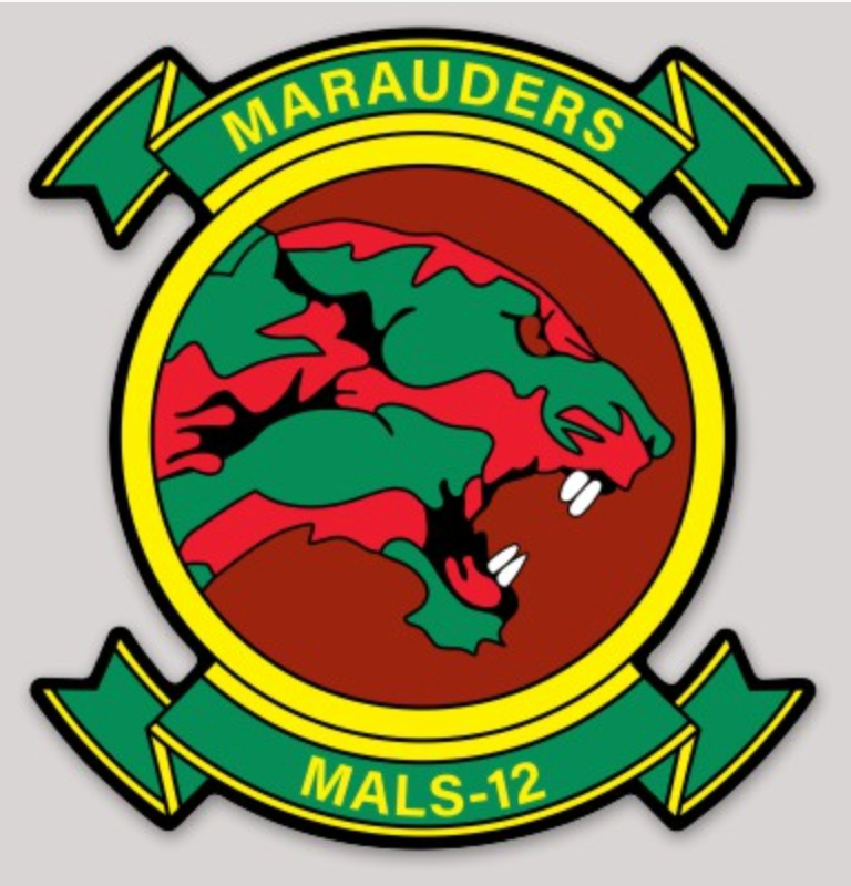 Get Officially Licensed USMC MALS-12 Marauders Sticker – Military, Law ...