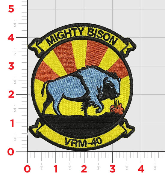 Officially Licensed US Navy VRM-40 Mighty Bison Squadron Patches ...