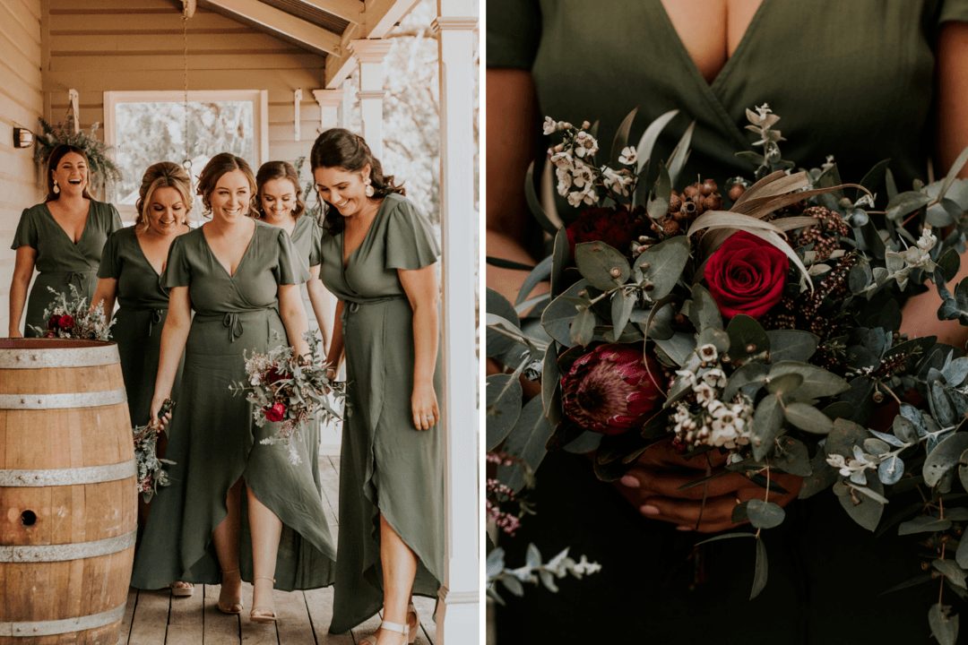 Organic Australian florals for a classic Toowoomba Wedding