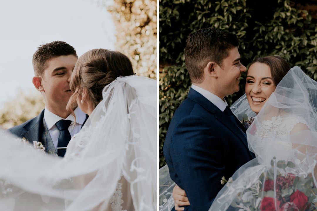 Close up veil portraits at Kate & Max's Toowoomba wedding