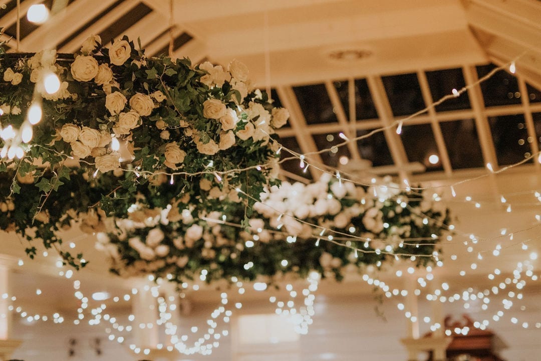 Lighting and florals at a Toowoomba wedding