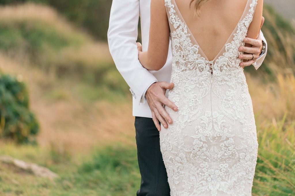 beaded wedding dress back