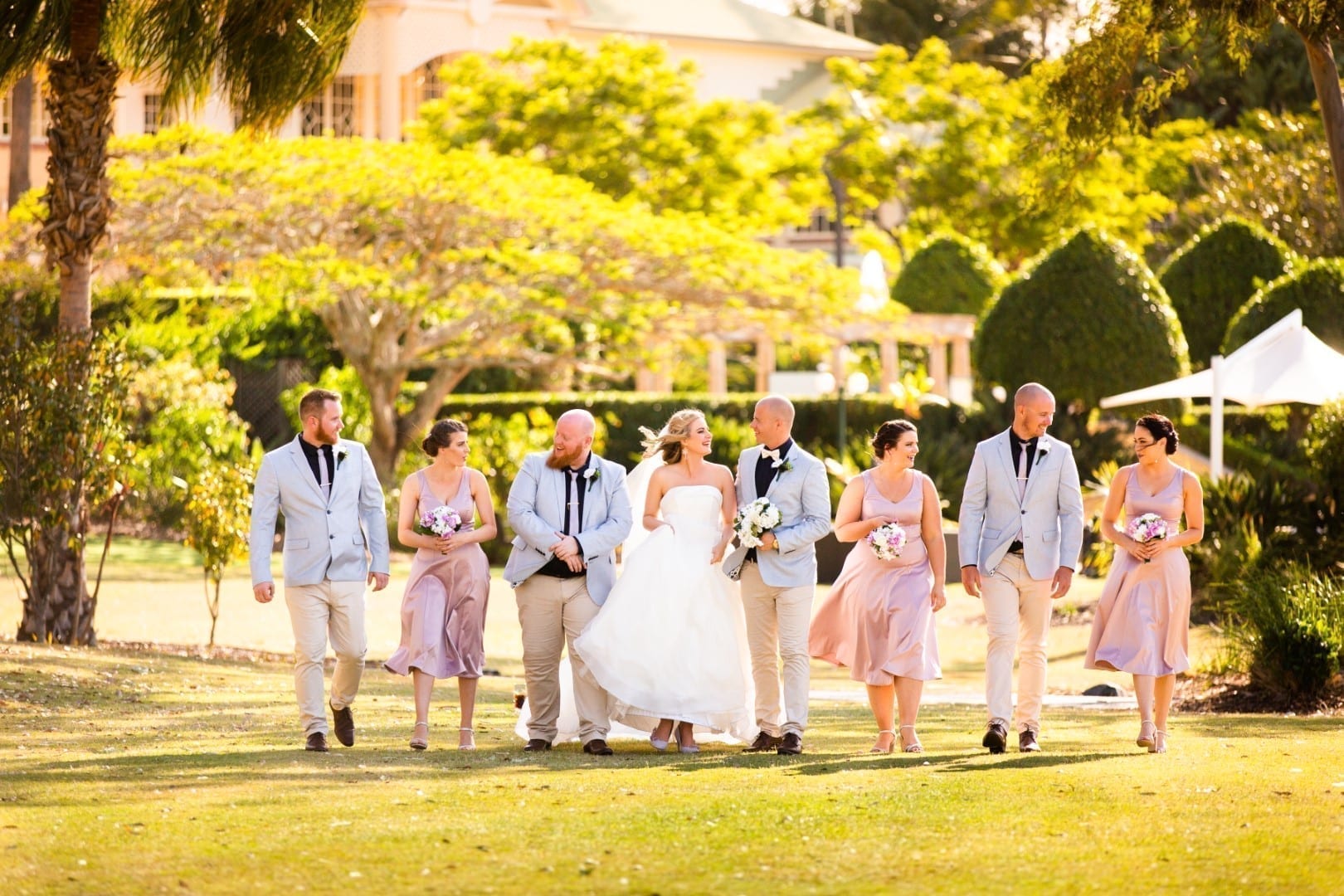 The wedding party. 