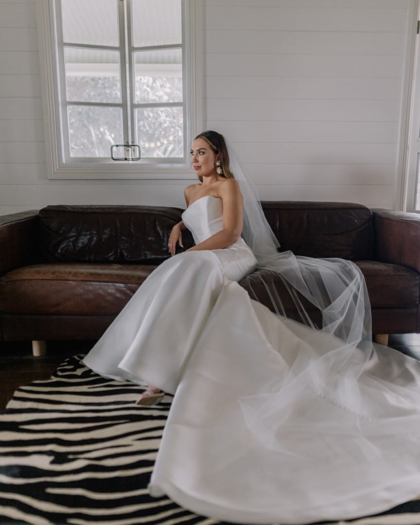 Modern Pronovias Oberon Bride Byron Bay