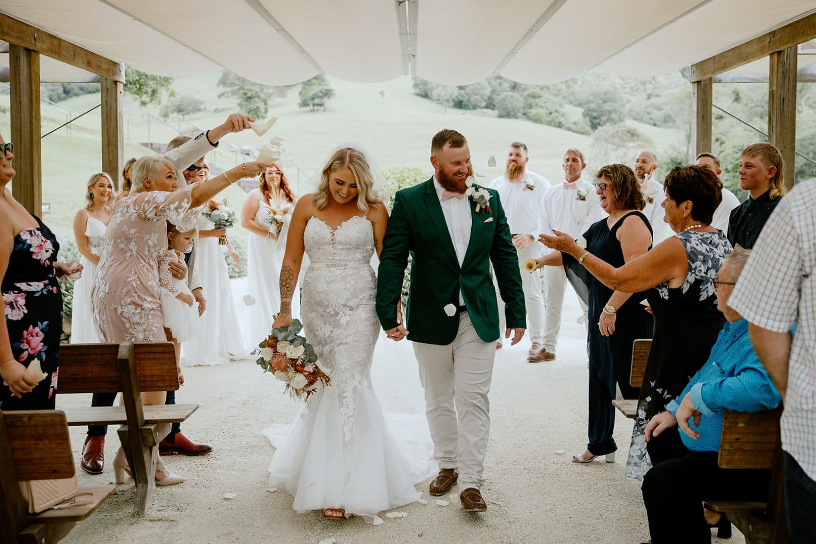 Cowbell Creek Pronovias Real Bride Rustic Country Wedding