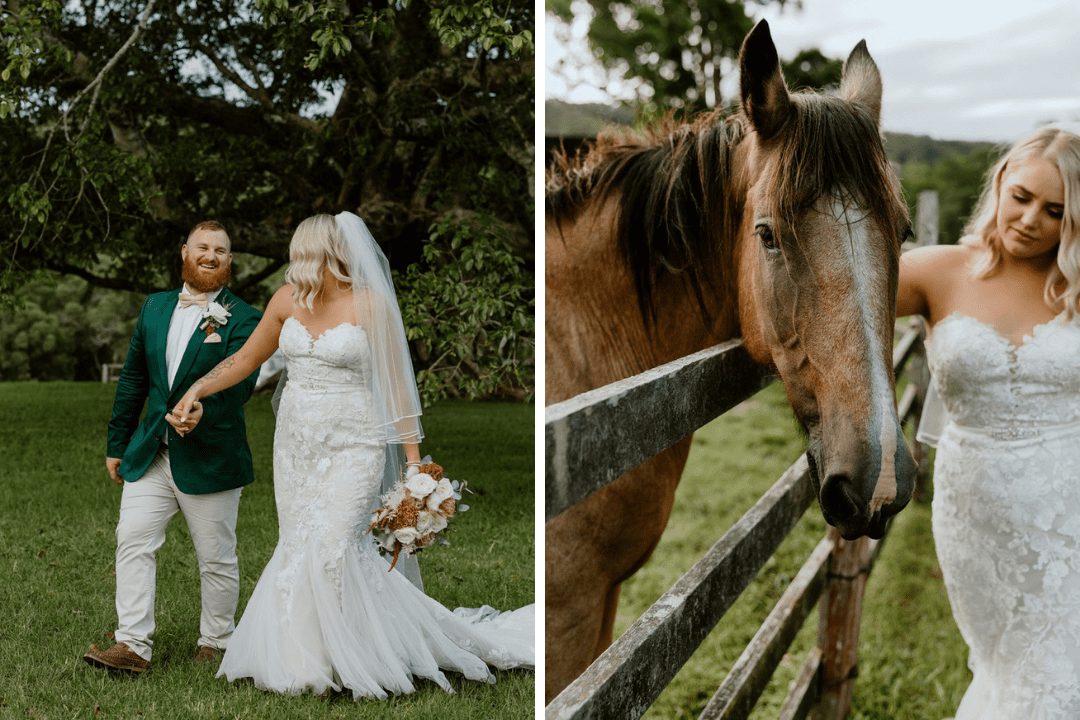 Cowbell Creek Pronovias Real Bride Rustic Country Wedding