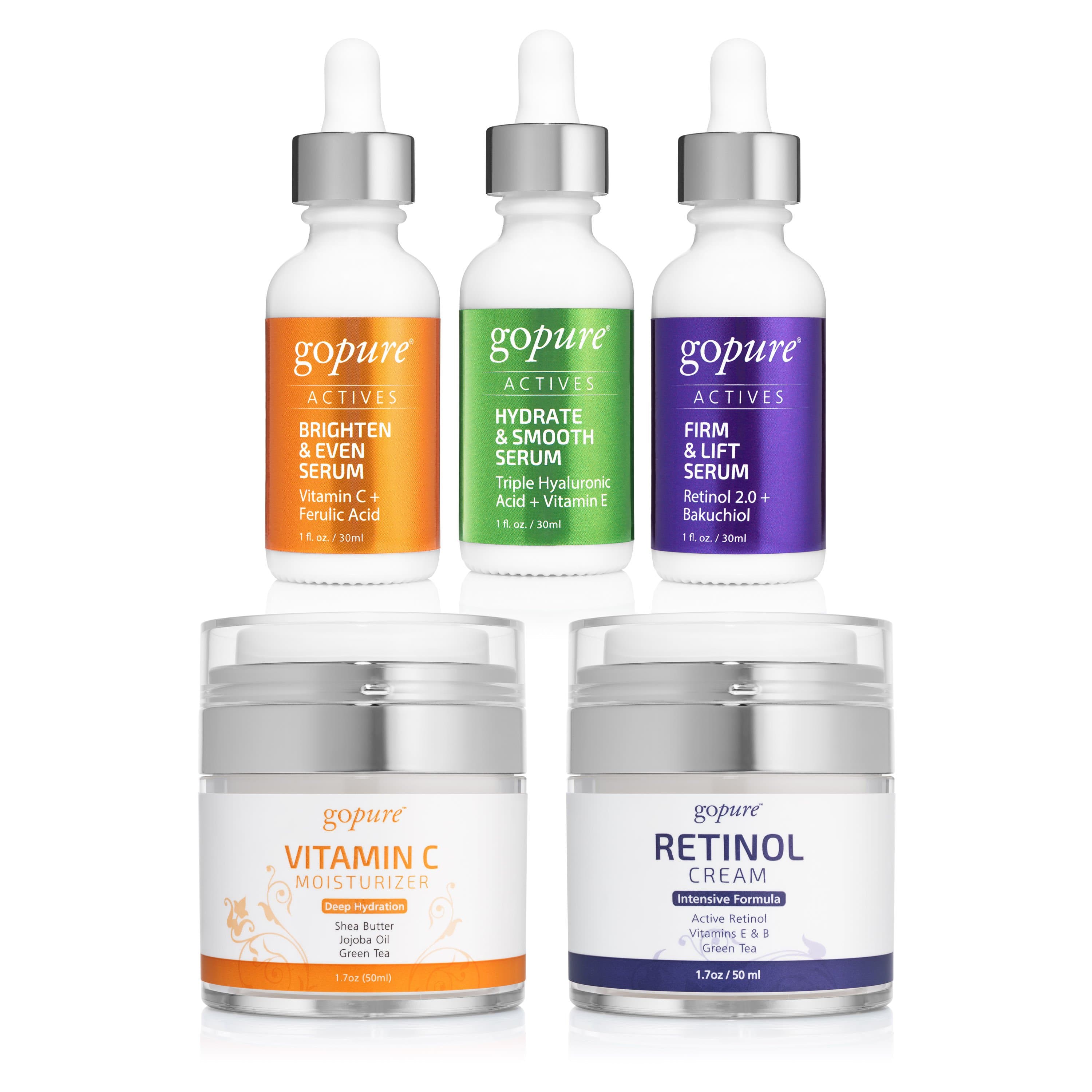Image of Actives Serums Trio System with Day & Night Moisturizers