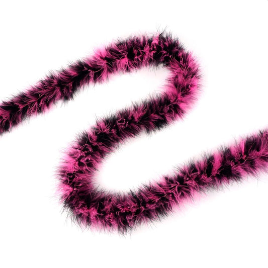 6ft Pink & Yellow Blacklight Reactive Maribou Feather Boa
