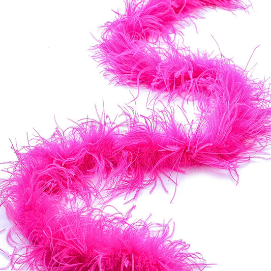 5 Ply Candy Pink Ostrich Feather Boa - 2 Yards