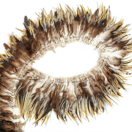 Rooster Feathers, 4-6” Rooster Strung Craft Feathers - Natural