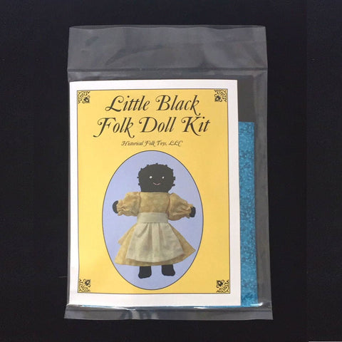 little black folk doll kit, black doll kit, make your own doll, african american doll, black doll