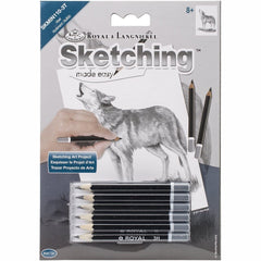 wolf craft, wolf craft kit, draw a wolf, sketching kit, sketching craft kit, beginner sketching