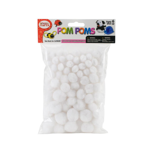 Pepperell Pom-Pom Puffs Assorted 100/PKG (White)