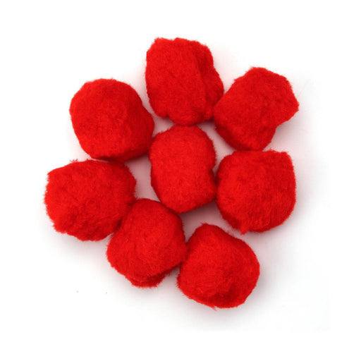 Big Red Pom Poms  2 Inch Red Pom Poms - 8 Pieces/Pkg. (nmpom262010) — Crafted  Gift Inc.