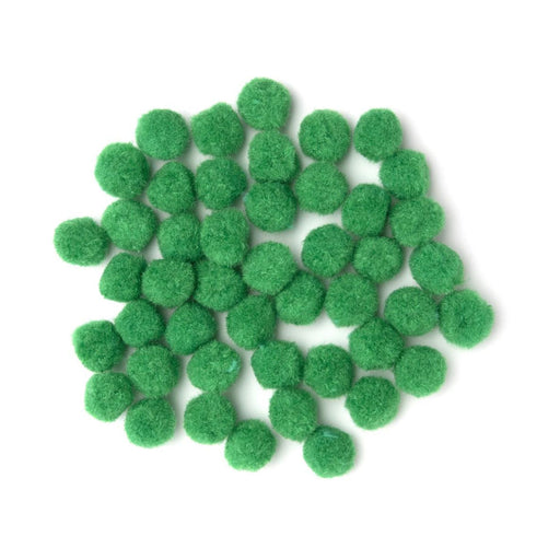 Green Craft Pom Poms | Kelly Green Pom Poms - 2 Inch - 8 Pcs (nmpom262017)