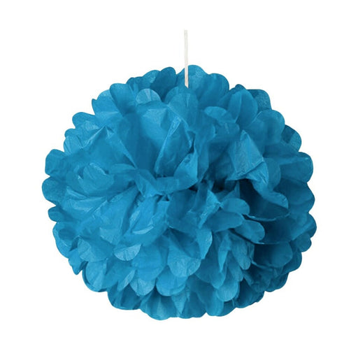 8 Baby Blue Tissue Pom Poms