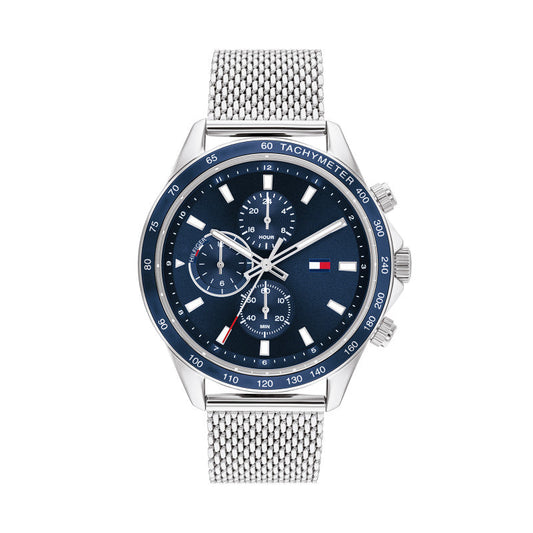 Hilfiger Plated Ionic Watch Men\'s Store – Steel Watch 1792008 Tommy The Grey