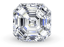 Natural Mined Asscher with shadow