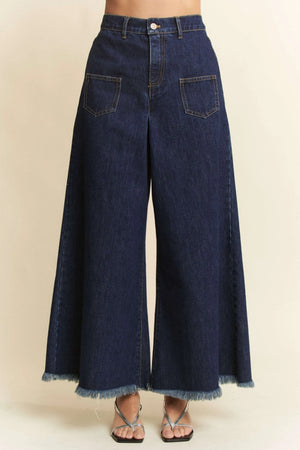 Wide Leg Culotte Jeans - inStora