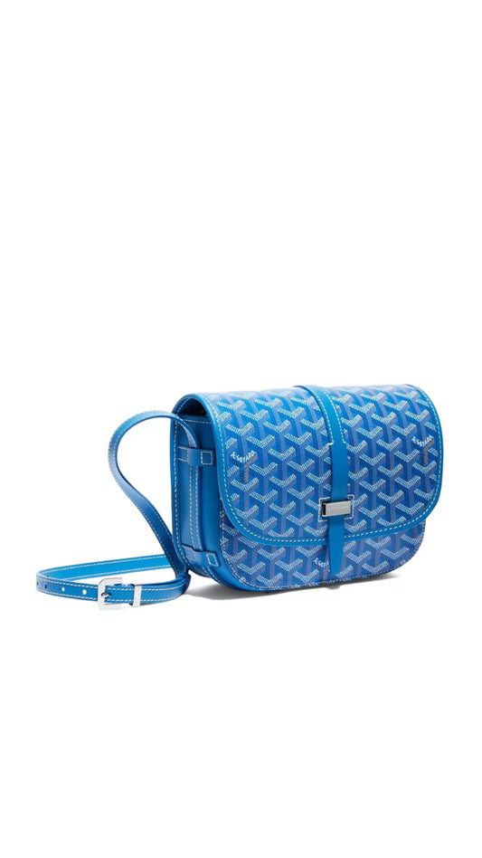 Sac Belvédère Goyard blue navy leather facture – Ringo shopping