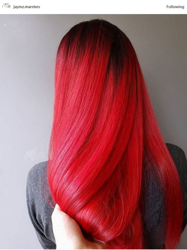 Deep Red Hairdo
