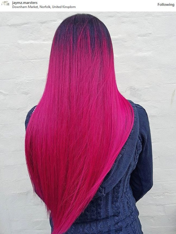 Deep Pink Hairstyle