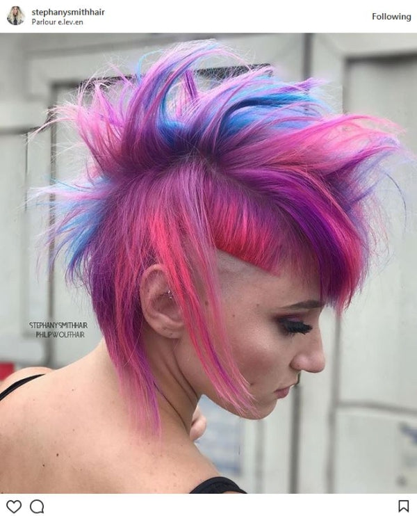 Blue and Pink Mohawk
