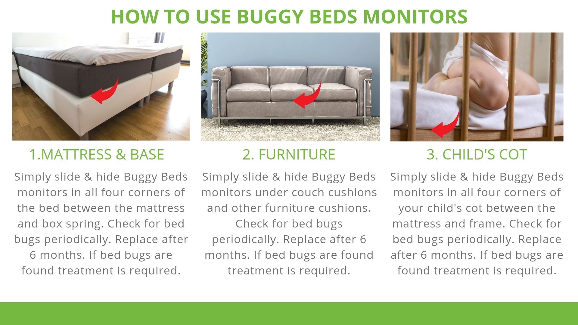 How to use Buggy Beds Bed Bug Monitors