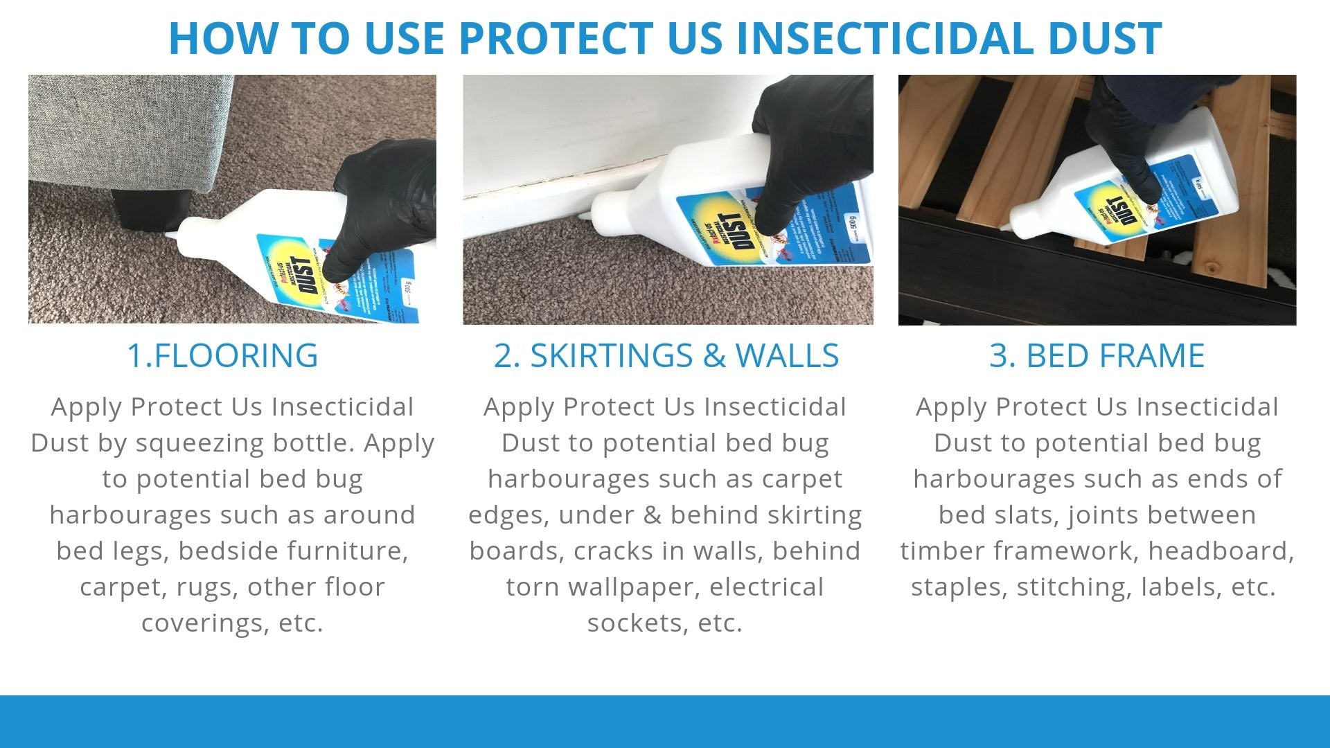 How to use Protect us Insecticidal Dust for Bed Bugs