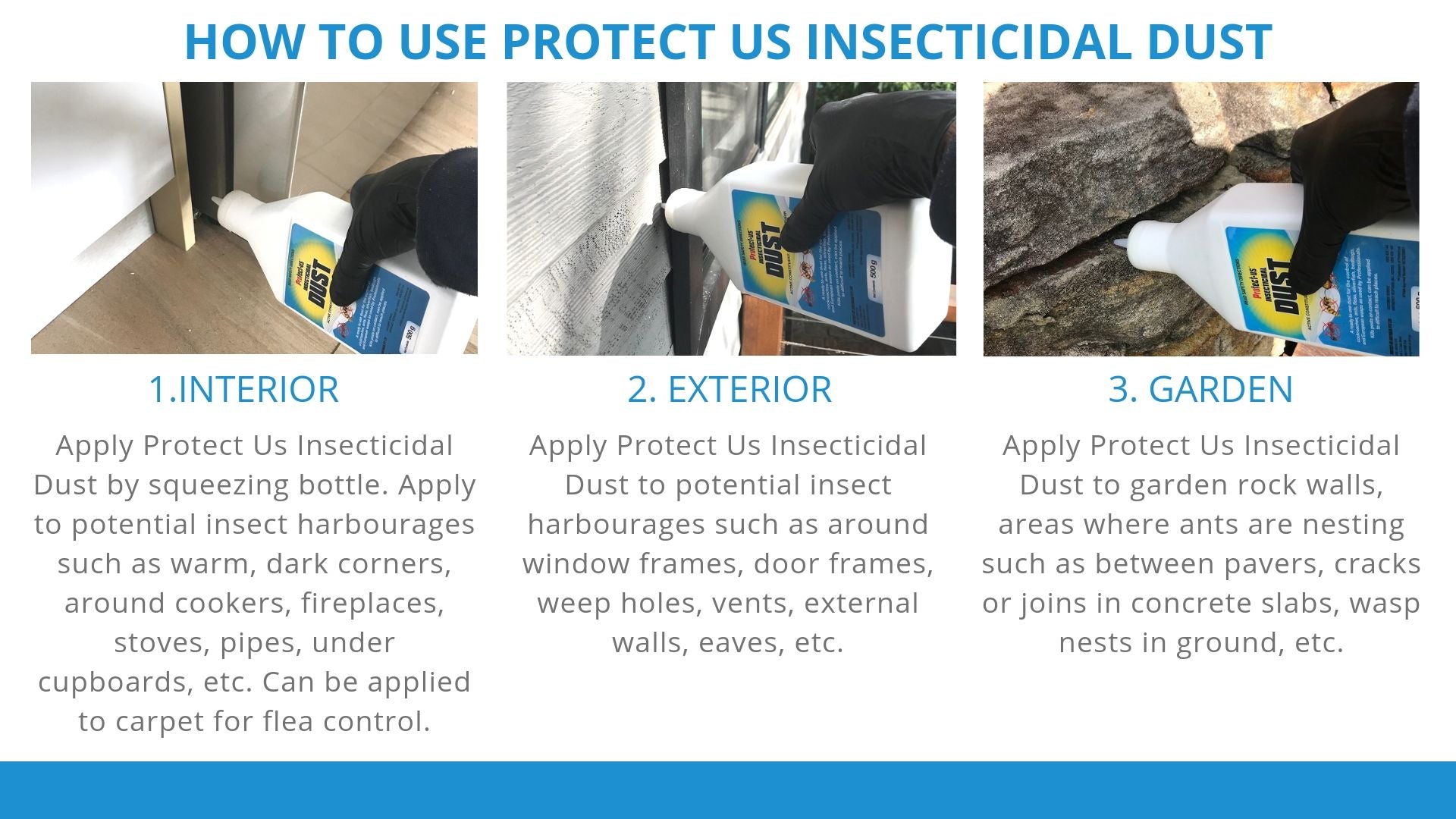 How to use Protect us Insecticidal Dust