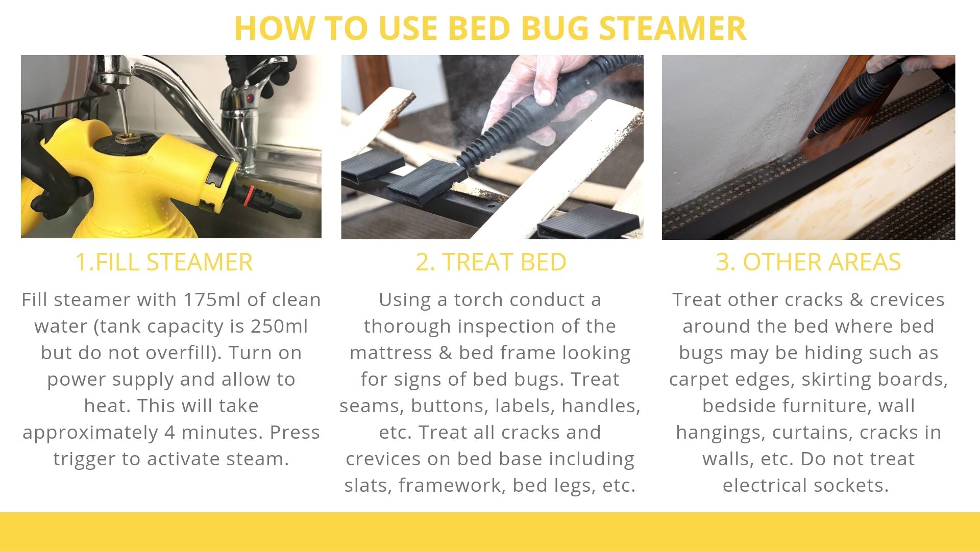 How to use Bed Bug Steamer